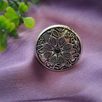 Load image into Gallery viewer, Ekani Aruna Brass Silver Black Stone Adjustable Finger Ring
