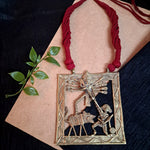 Load image into Gallery viewer, Ekani Durga Dokra Brass Gold Polish Necklace
