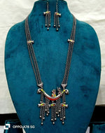 Load image into Gallery viewer, Ekani Meenakari Handpainted Chain Necklace Set
