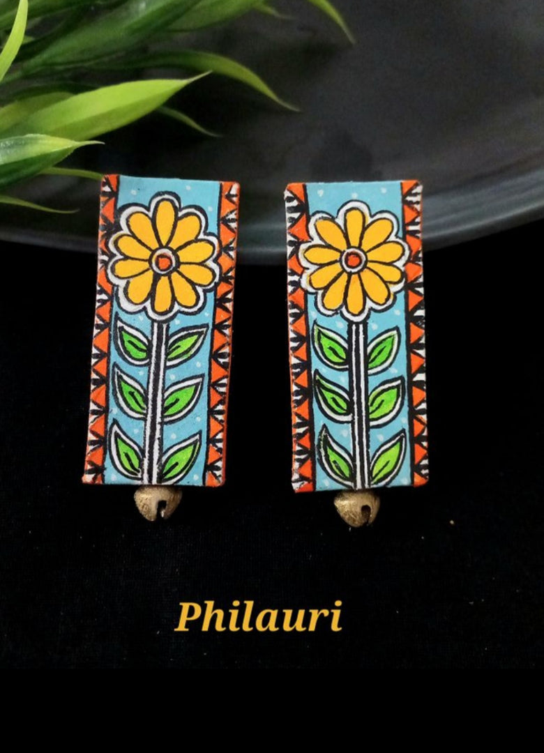 Ekani Pushpa Handmade Brass Ghungroo Earrings