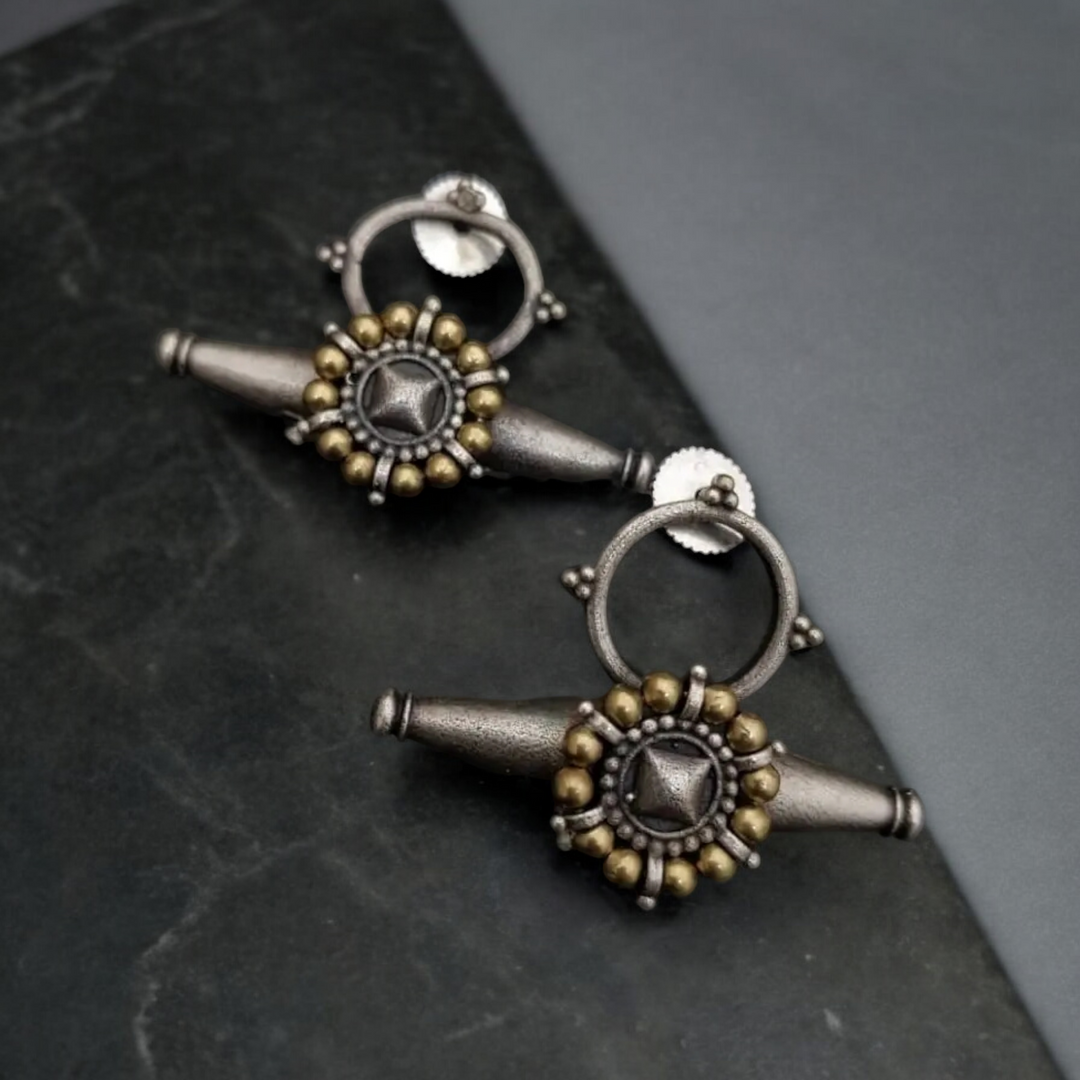 Ekani Ashima Brass Quirky Earrings