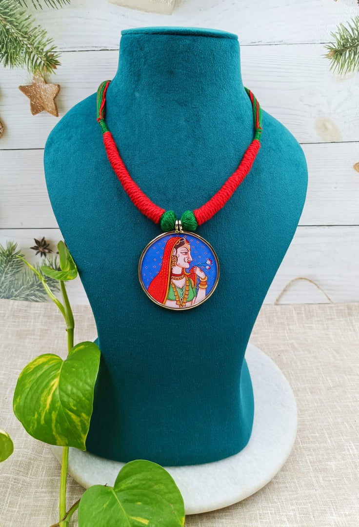 Ekani Supriya Brass Meenakari Fusion Necklace