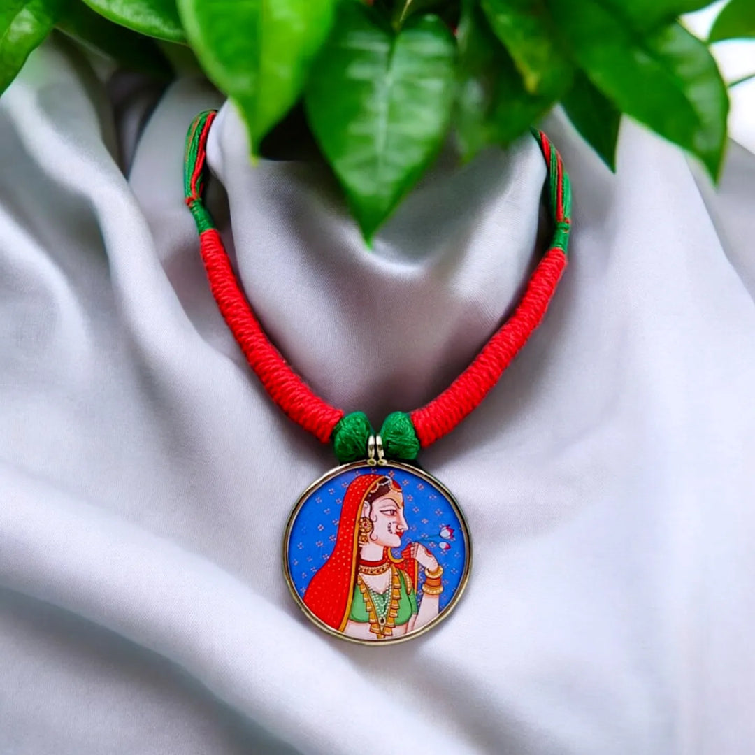 Ekani Supriya Brass Meenakari Fusion Necklace