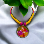 Load image into Gallery viewer, Ekani Mandhakini Brass Meenakari Fusion Necklace
