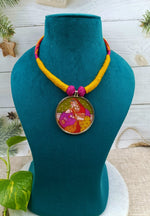 Load image into Gallery viewer, Ekani Mandhakini Brass Meenakari Fusion Necklace
